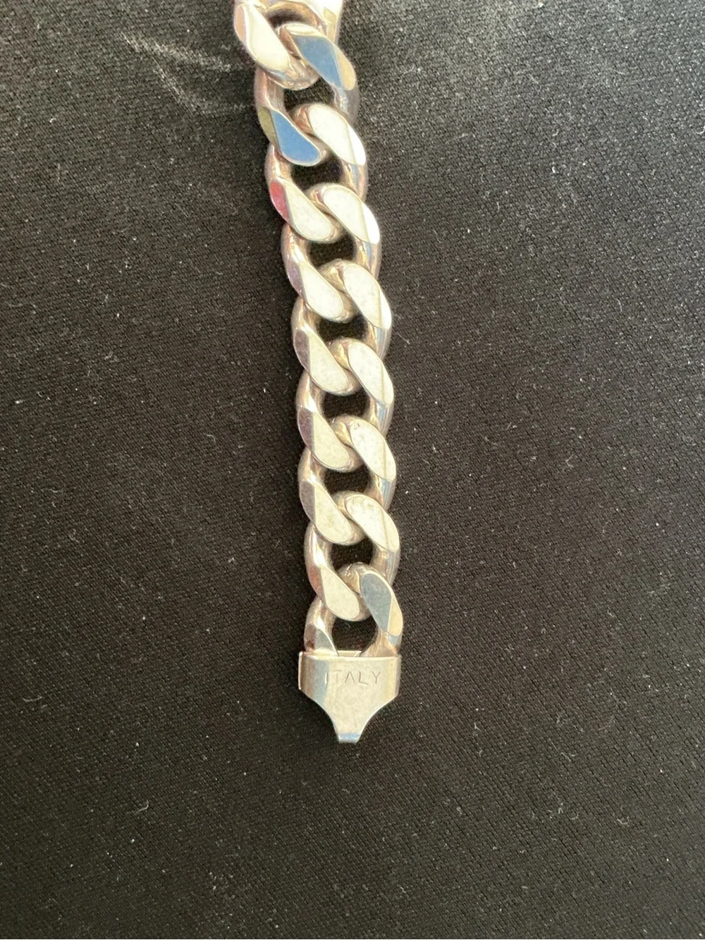 Silver Jeans Men’s Silver ID Curb Link Bracelet
